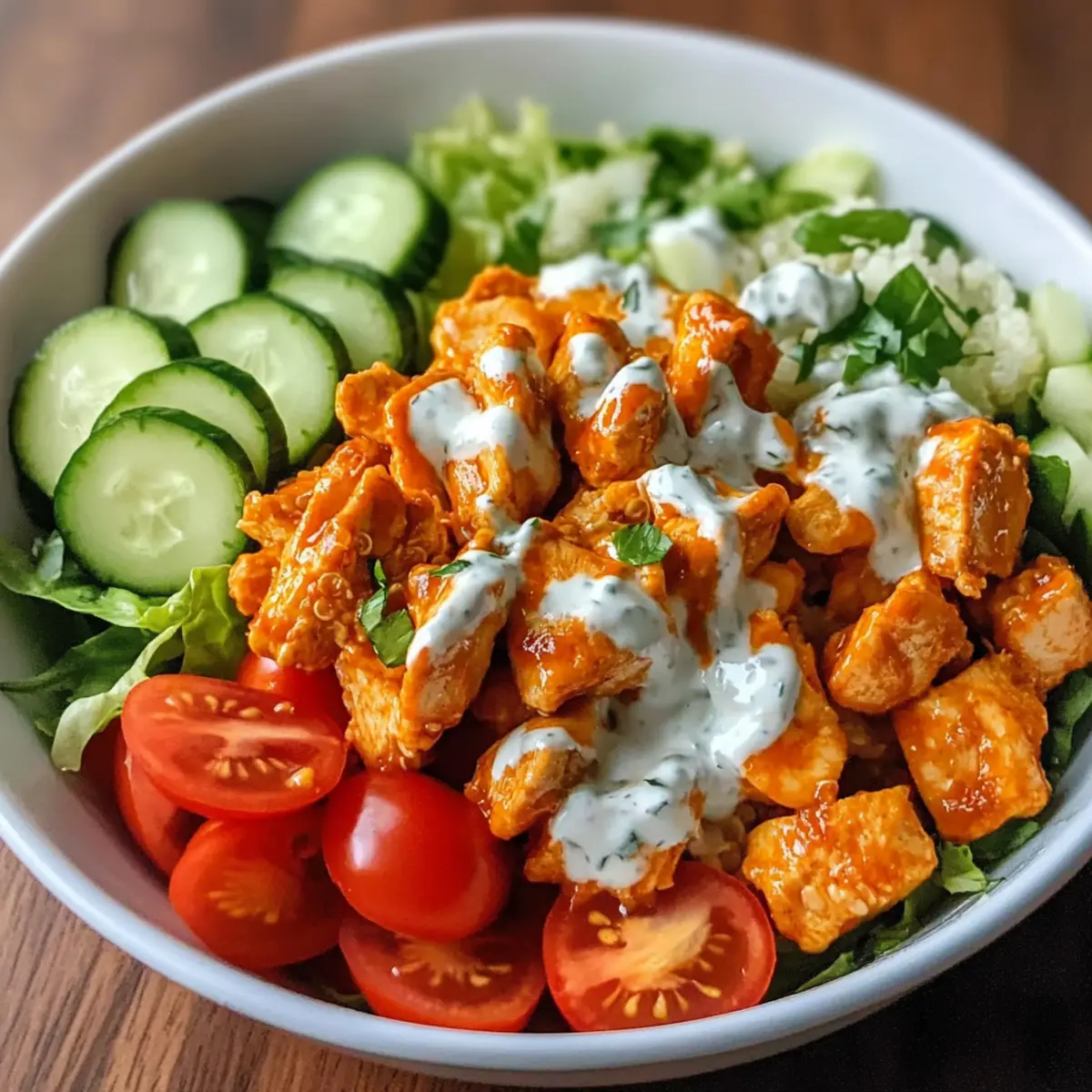 Buffalo-Hühnchen-Protein-Schüssel schnell gemacht