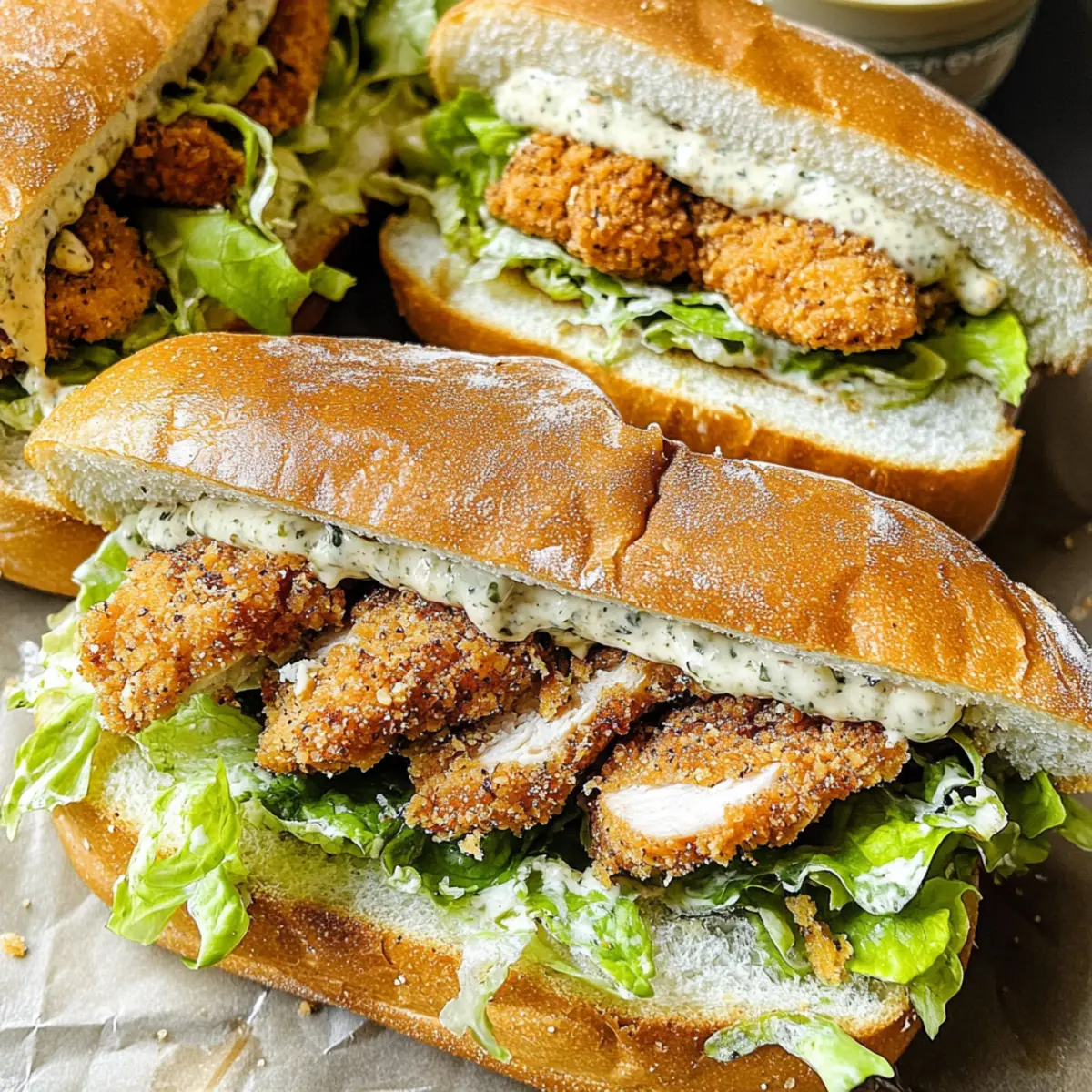 Hühnchen Caesar Sandwiches für jeden Anlass