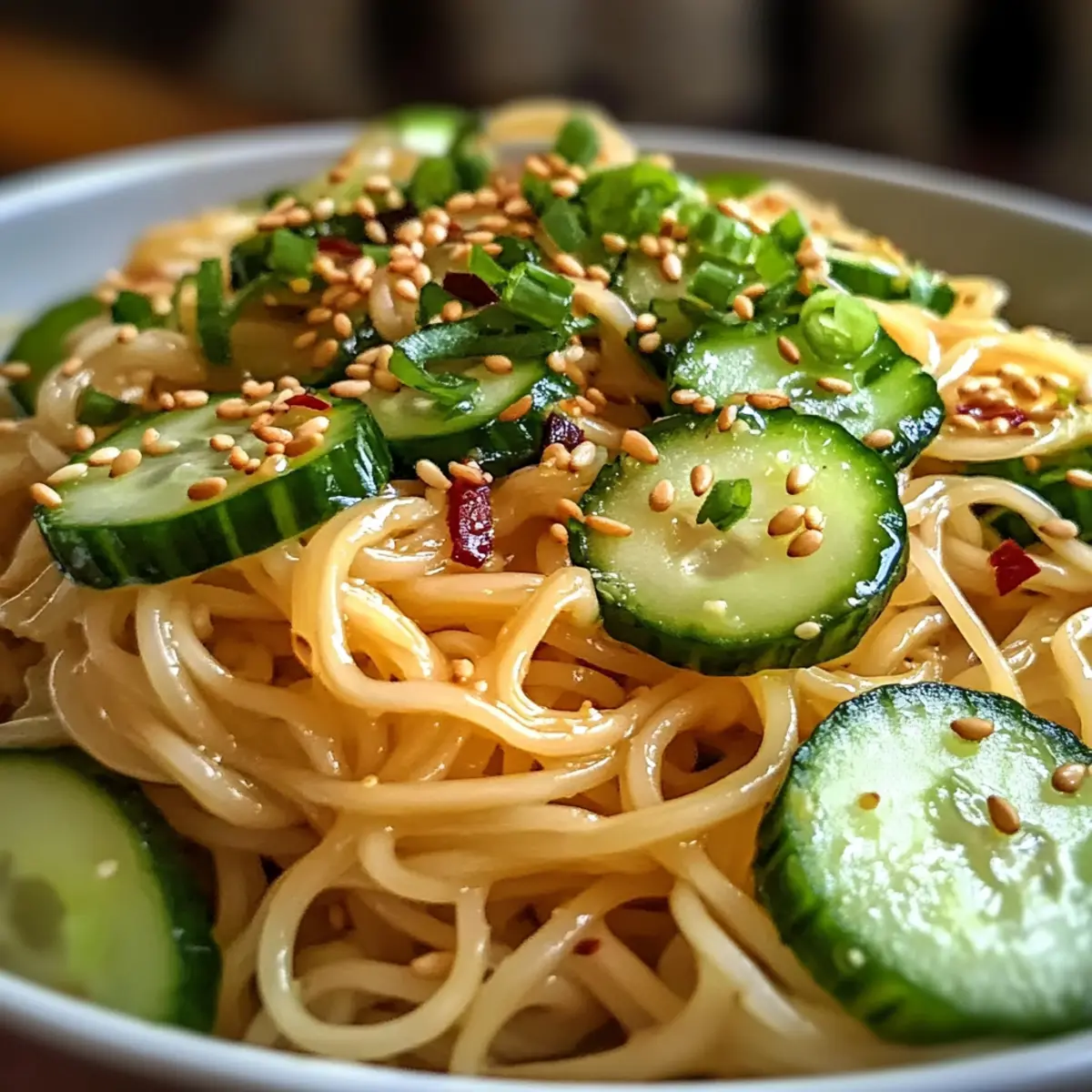 Kaltes Sesamnudelsalat in 5 Minuten zubereiten