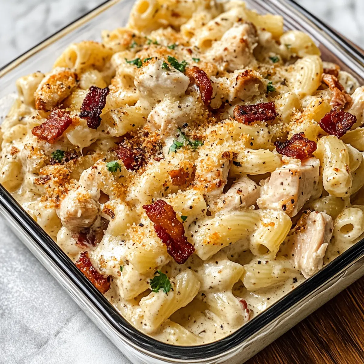 Cremiges Hähnchen & Bacon für Meal Prep Spaß