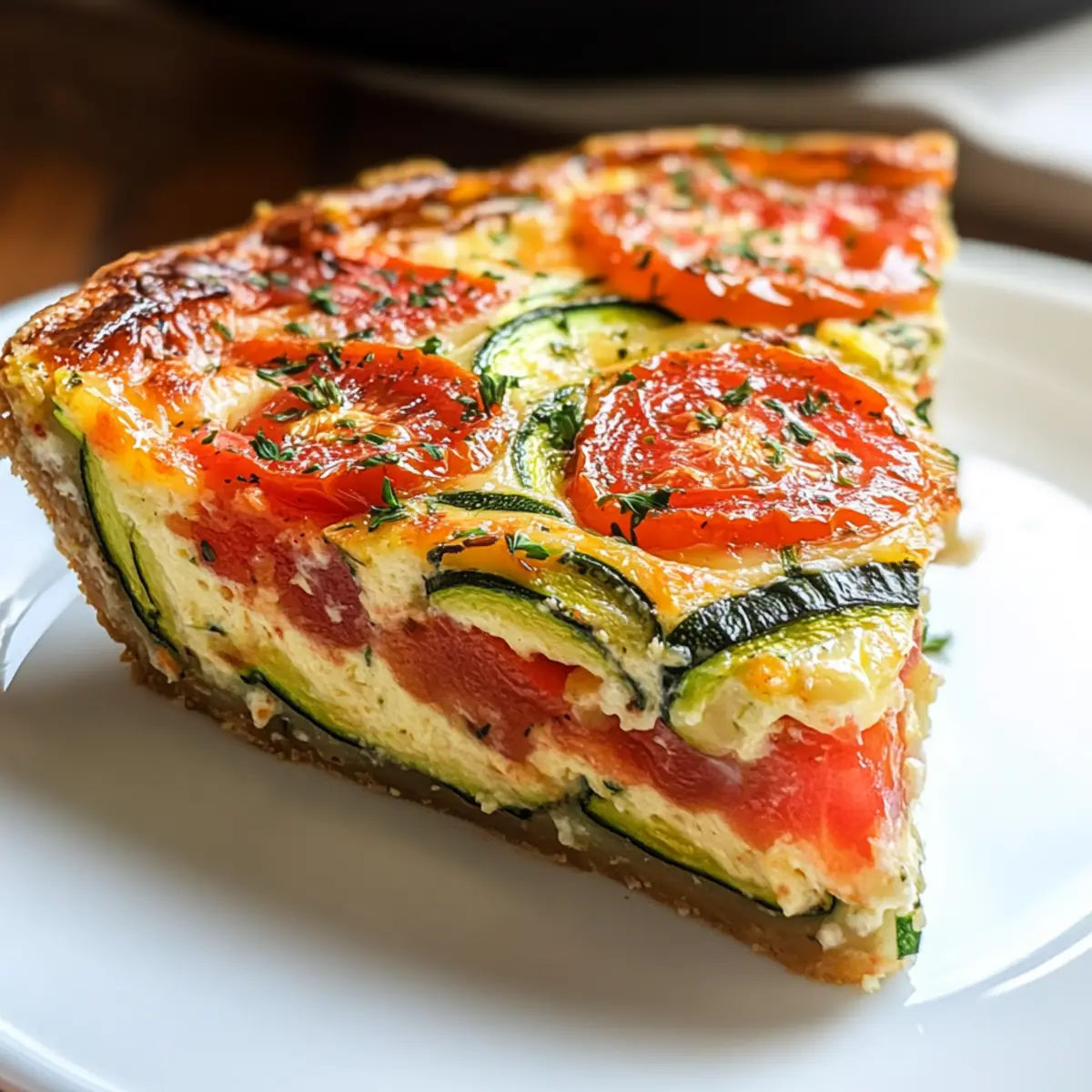 Krustenlose Zucchini-Tomaten-Quiche für jede Gelegenheit