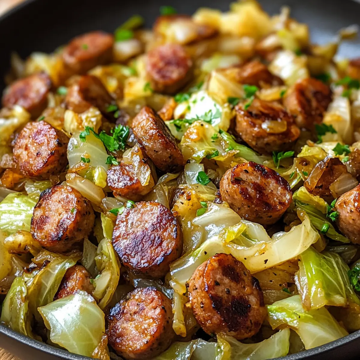 Einfache Wurst- und Kohlpfanne in 30 Minuten