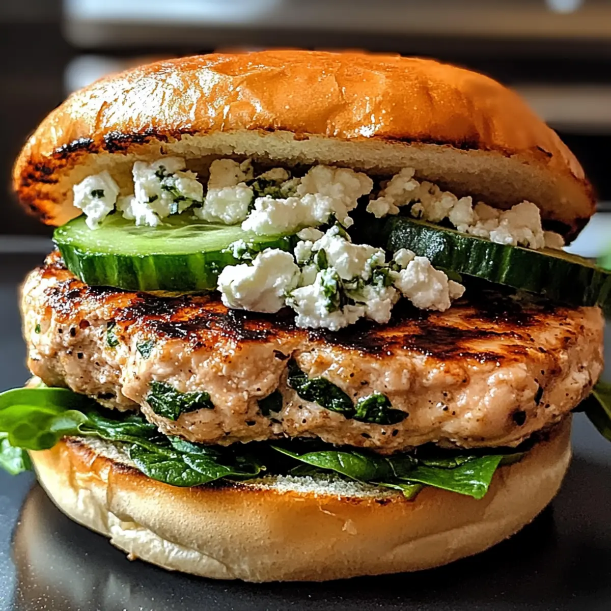 Griechische Hähnchenburger mit frischen Aromen