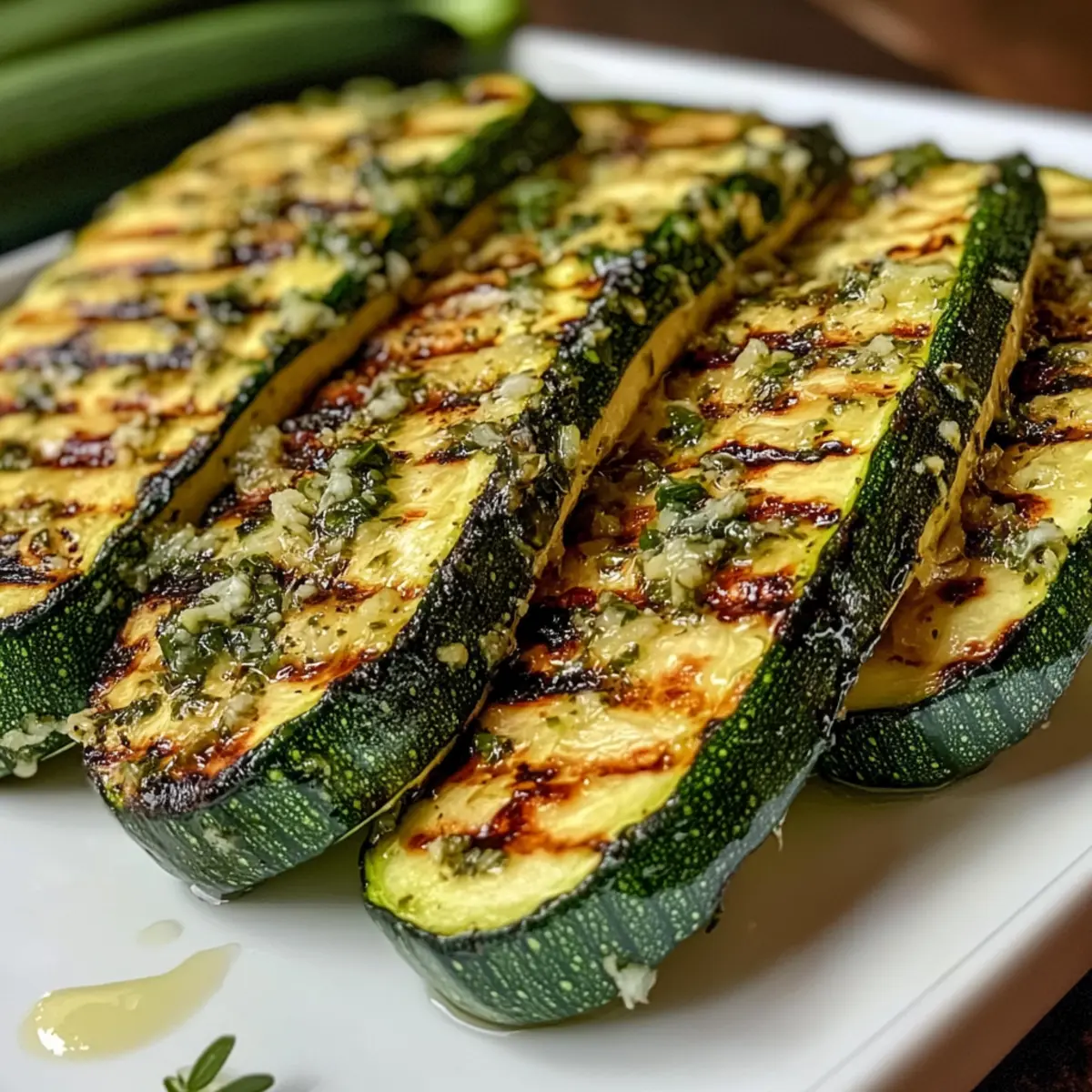 Gegrillte Zucchini mit Zesty Zitronenbutter