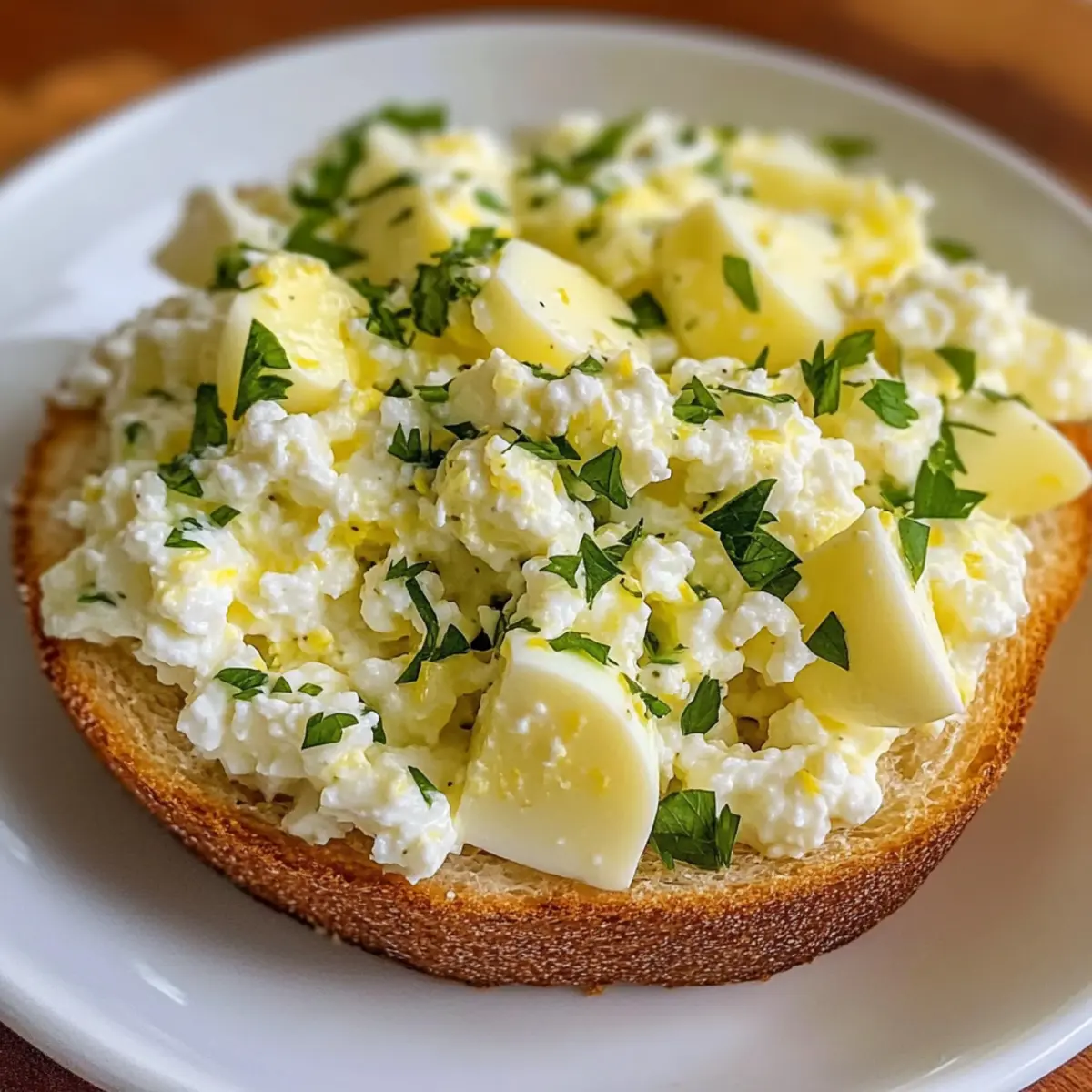 Gesunder Hüttenkäse-Eiersalat für den perfekten Snack