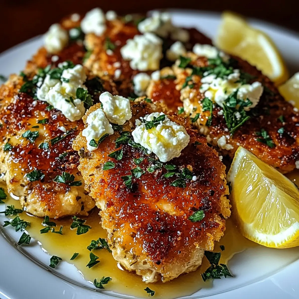 Scharf Honig Zitrone Feta Hähnchenfilets schnell zubereiten