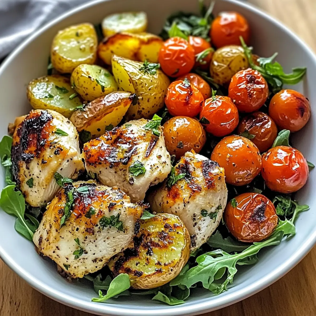Mediterrane Hühnchen Kartoffel Schalen für Genuss
