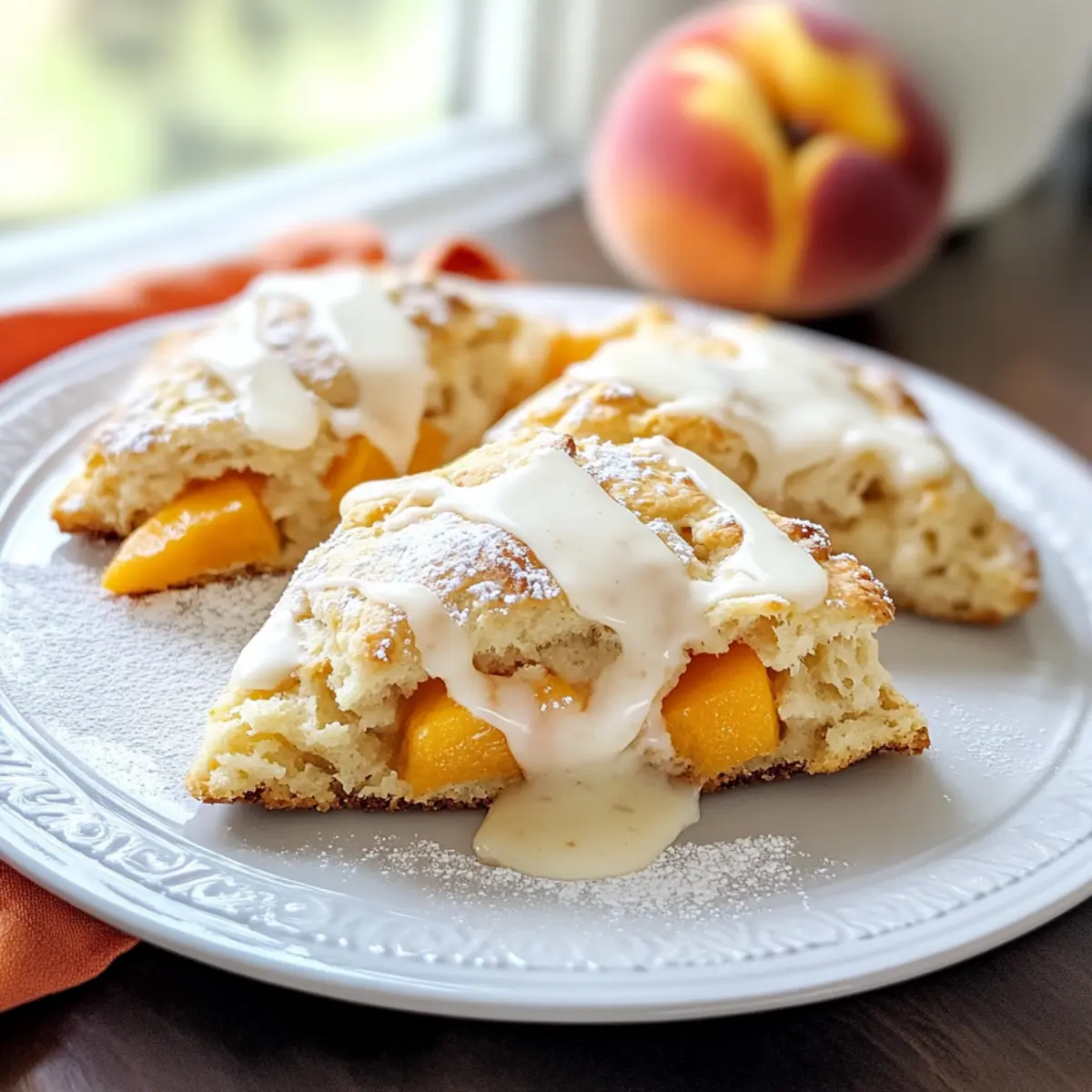 Pfirsich Scones für den perfekten Frühstücksgenuss