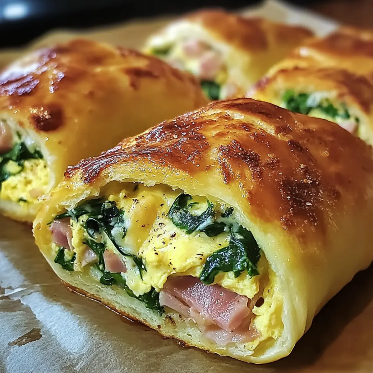 Spinat-Schinken-Frühstücksrollen für einen genussvollen Start