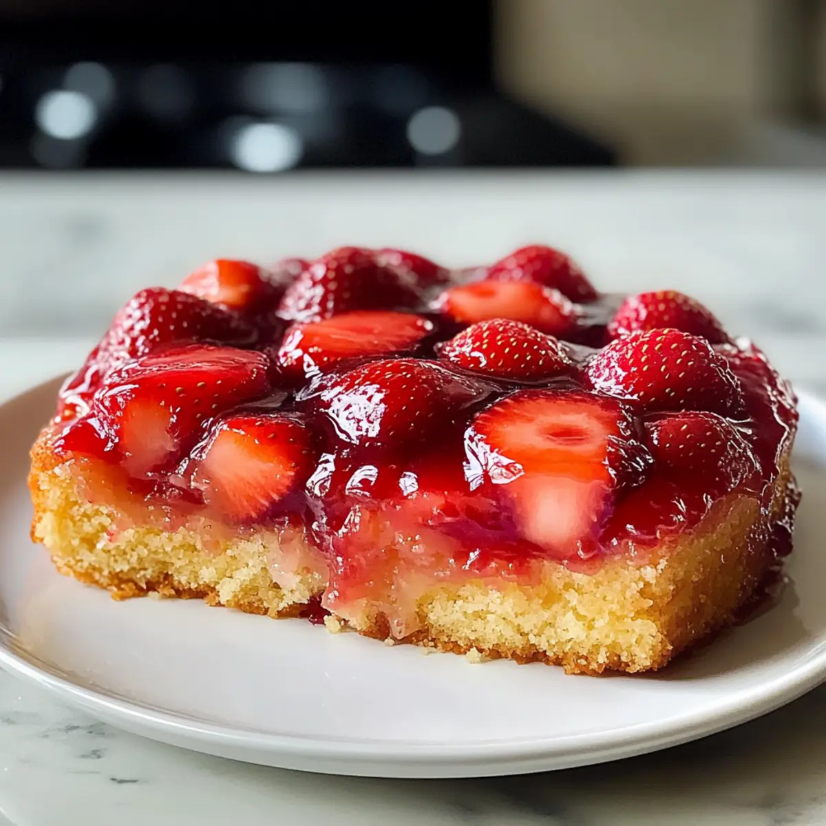 Erdbeer-Unten-Oben-Kuchen für fruchtige Genussmomente