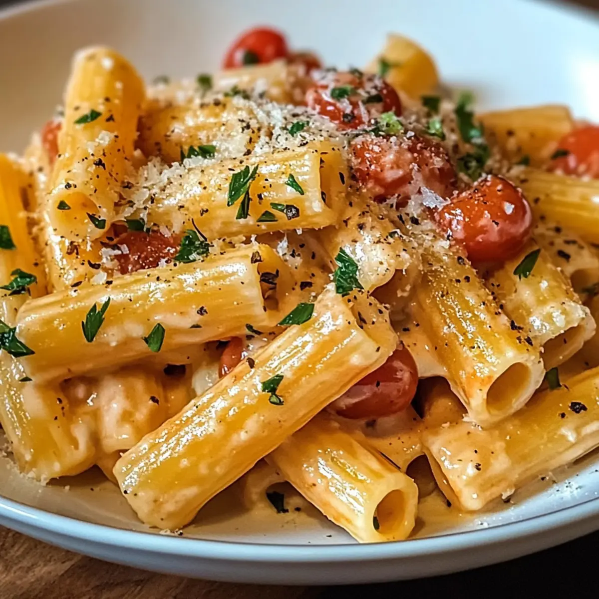 Cremige Tomaten Knoblauch Pasta in 20 Minuten