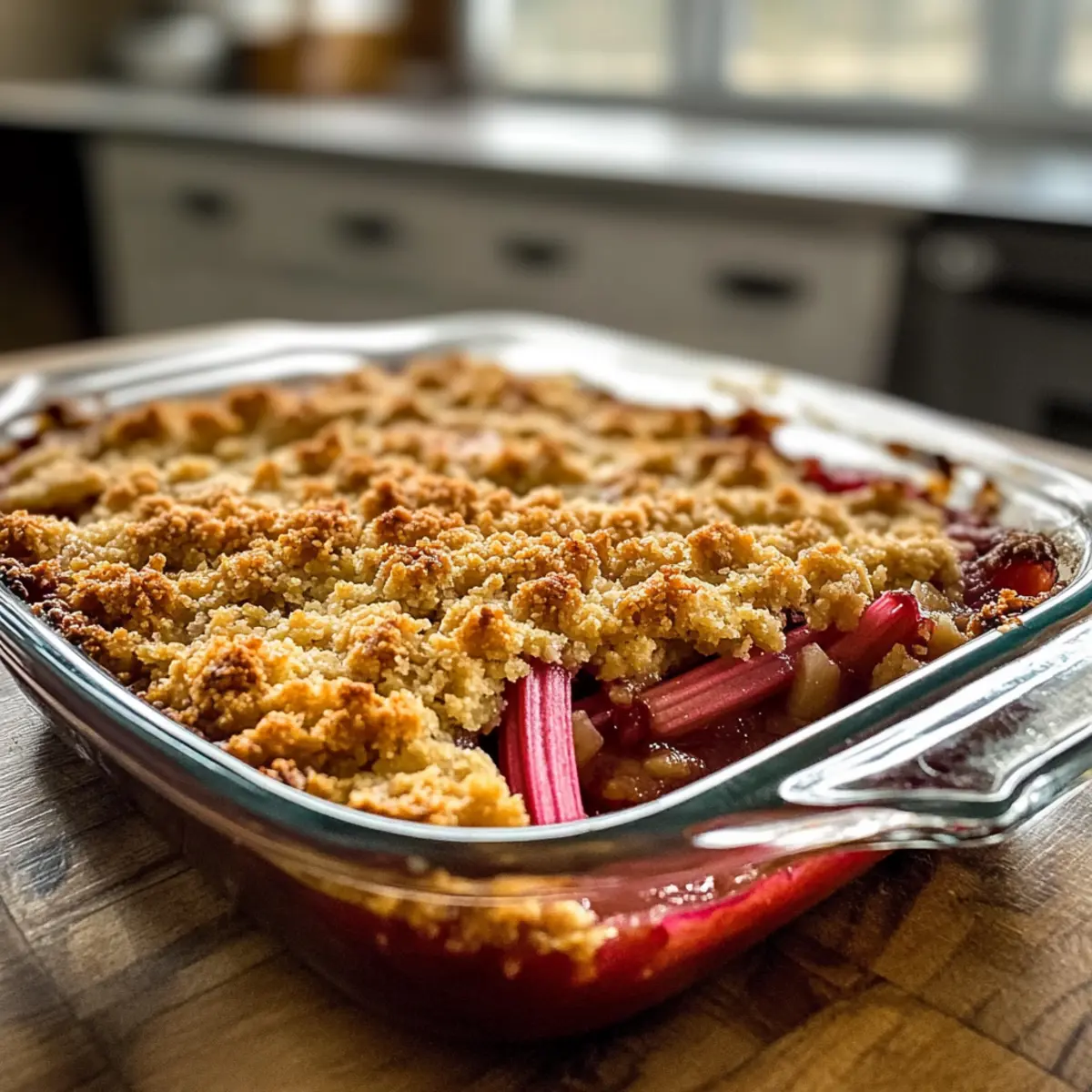 Traditionelles Rhabarber-Crisp Schnell und Einfach
