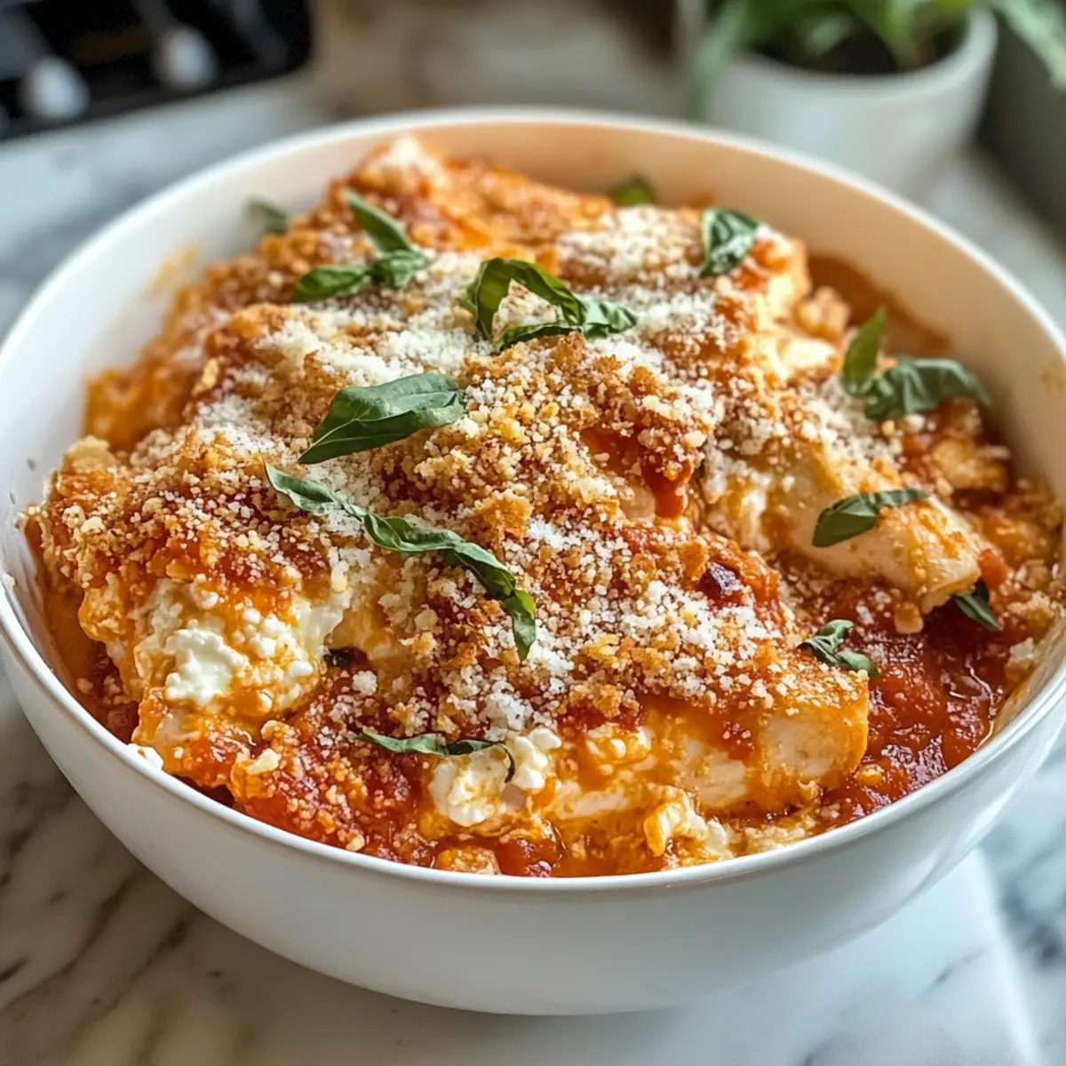 Ultimate Hochprotein Huhn Parm Quark Schüssel