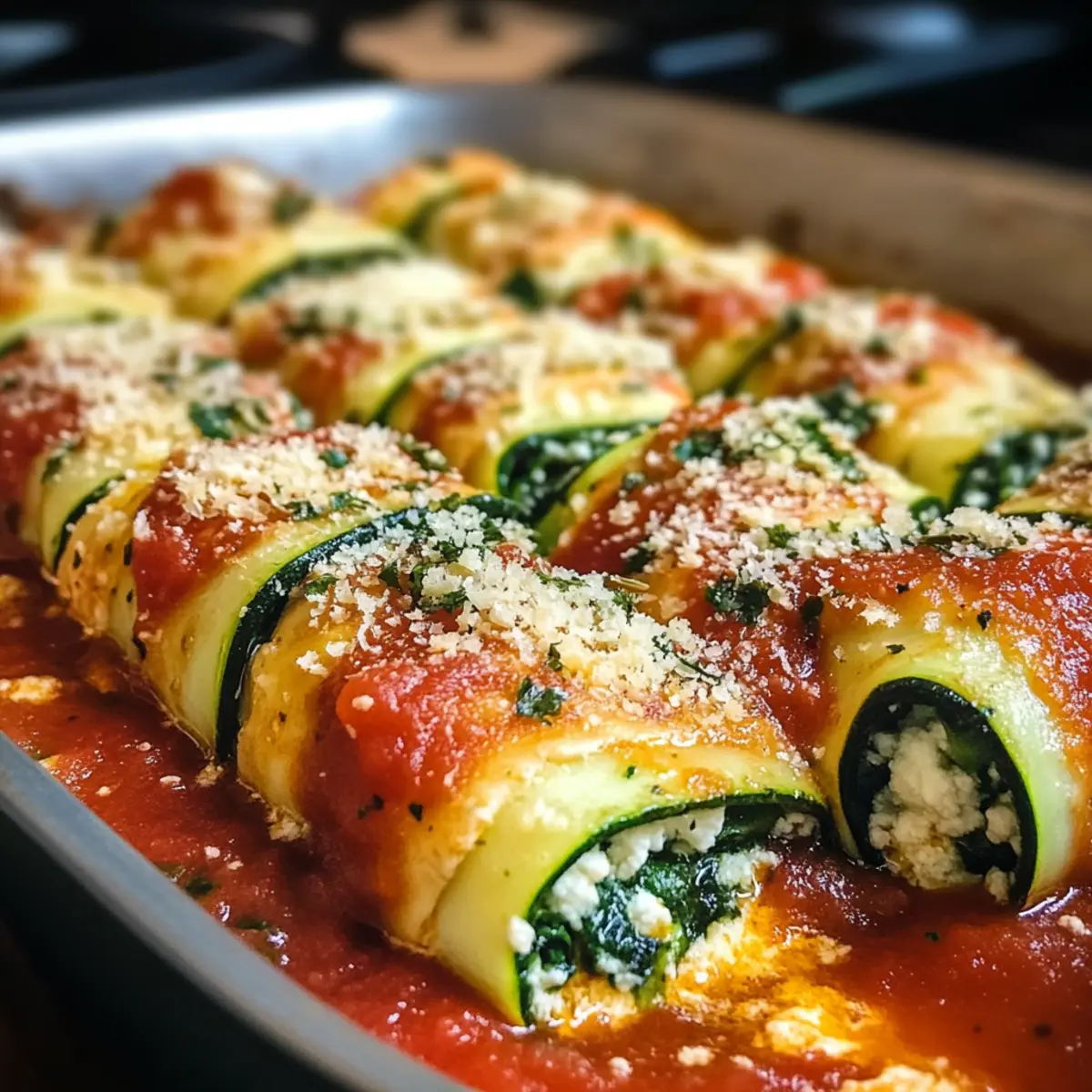 Zucchini-Cannelloni mit Ricotta-Spinat-Füllung Rezept