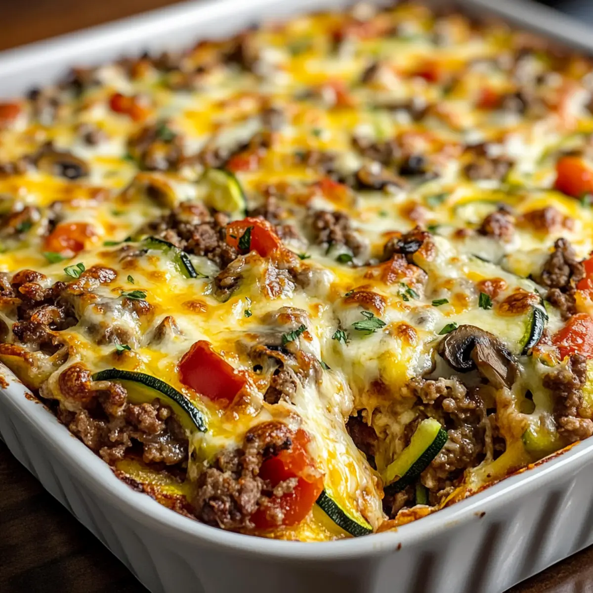 Zucchini-Pizza-Auflauf: Köstlich Low-Carb genießen