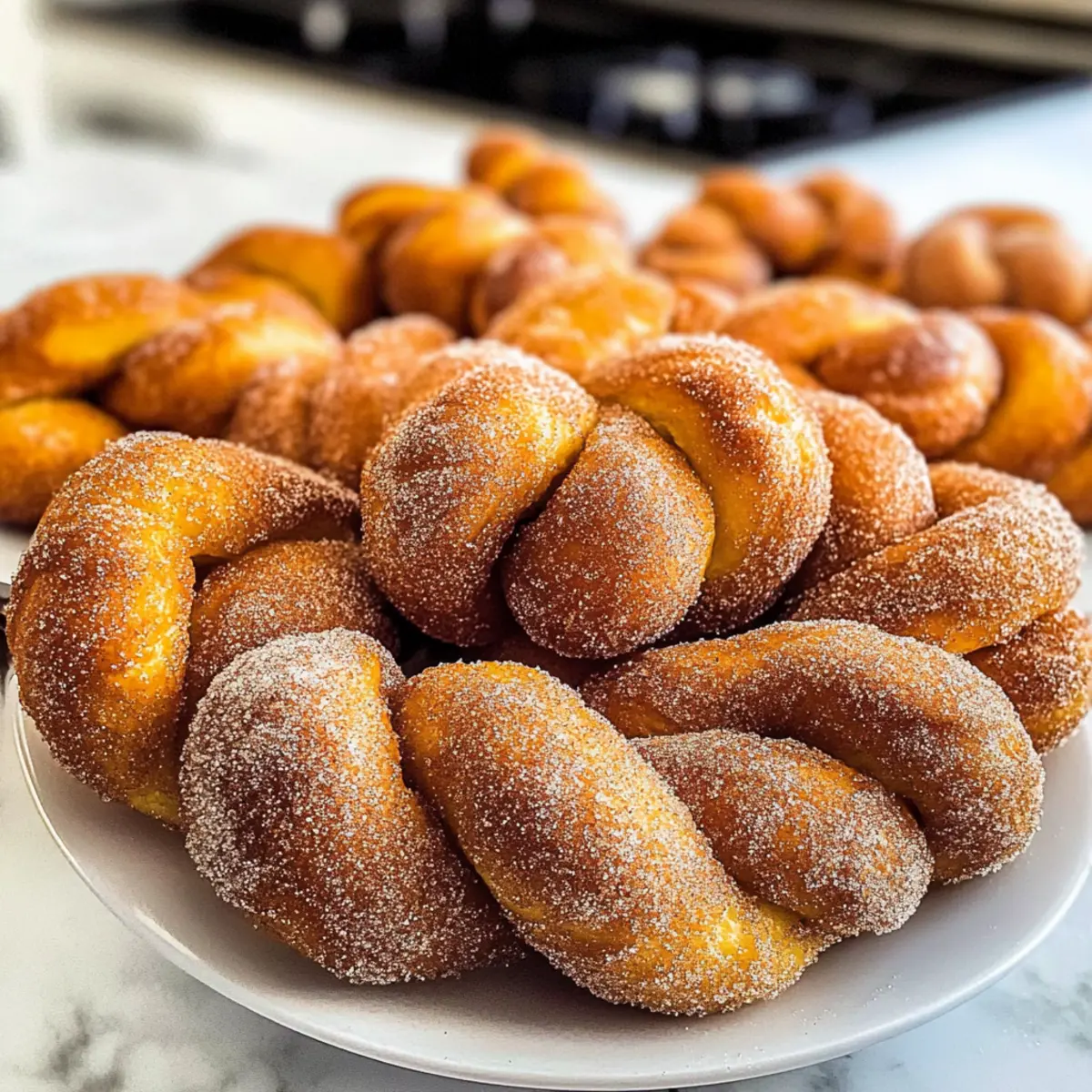 Zimt-Zucker-Donut-Drehungen für Zuhause