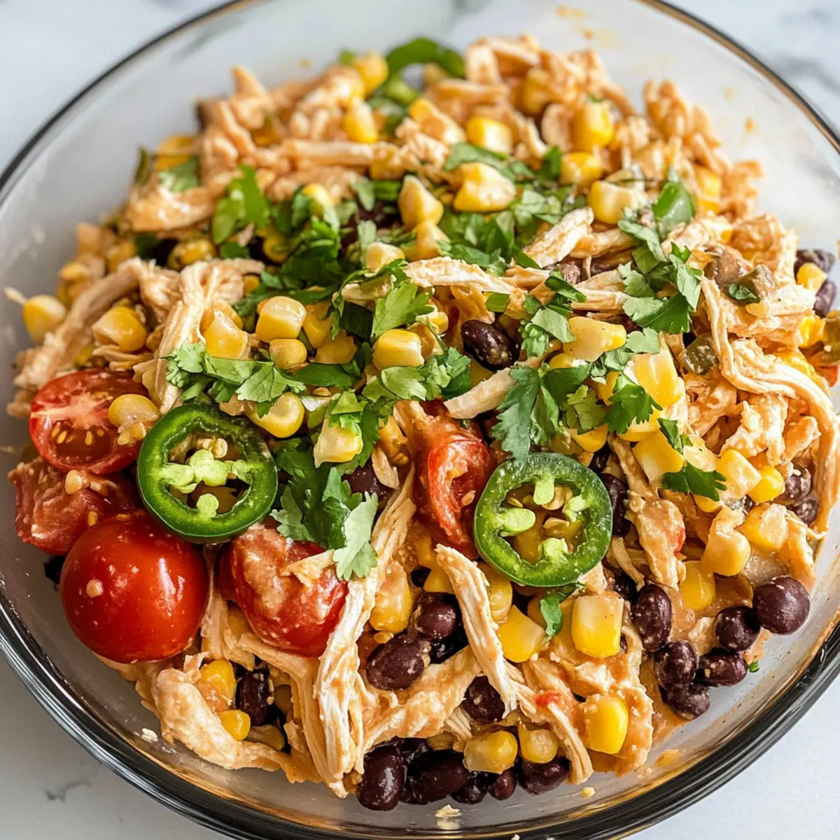 Südwestlich gewürzter Hähnchensalat für jeden Tag